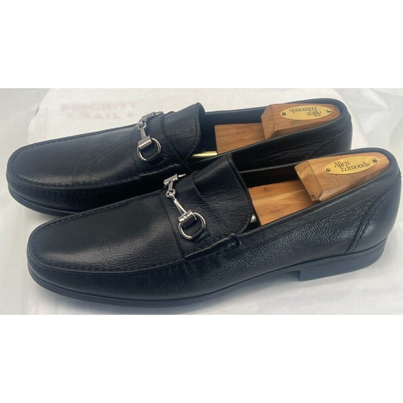 Monte Rosso Shoes Black Leather Slip On Casual Dress Bit Loafers Mens Size 10 M main image 5